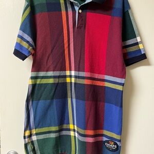 Ralph Lauren Vtg ChapsMulticolor Plaid Polo Shirt for Men